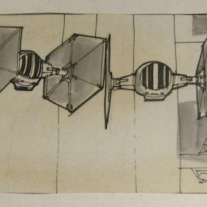 Original storyboard drawing – Star Wars: Episode IV - A New Hope (1977)