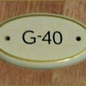 G - 40 Room Number Plaque – Titanic (1997)