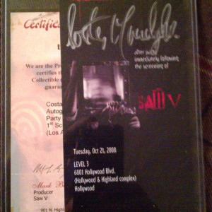autograph – Saw (2004)