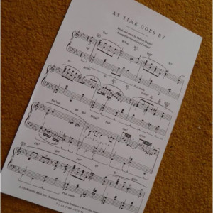 As Time Goes By music sheet copy – Casablanca (1942)