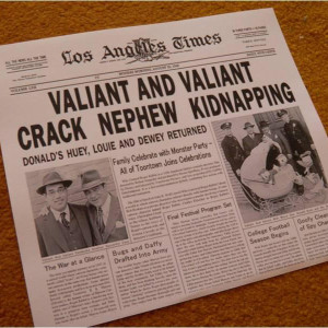 Newspaper front page replica – Who Framed Roger Rabbit (1988)