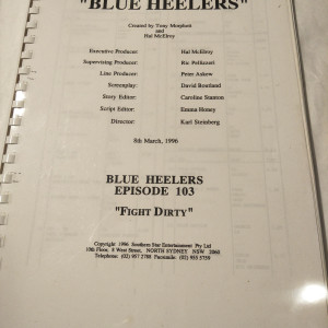 Production Script & Schedules Ep# 103 – Blue Heelers (1994)