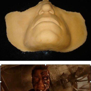 Terminators Prostetic Blow Away Facial Appliance – Terminator 3: Rise of the Machines (2003)