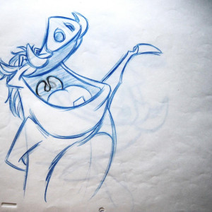 original drawing of Pumba – The Lion King (1994)