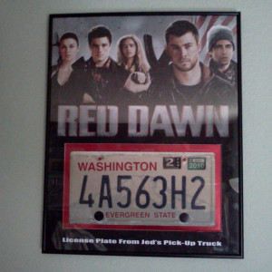 Hero license plates (Jed's Pick-Up Truck) – Red Dawn (2012)