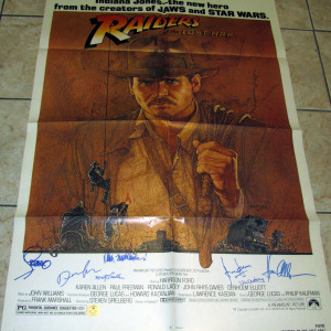 Legendary Coolwaters Original Amsel One-Sheet Poster Signed by Many – Raiders of the Lost Ark (1981)