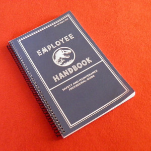 Employee handbook replica – Jurassic World (2015)