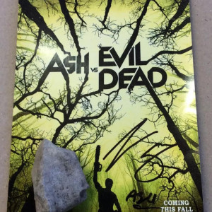 original cabin stone and signed Picture – The Evil Dead (1981)