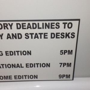 Newsroom sign – Man of Steel (2013)