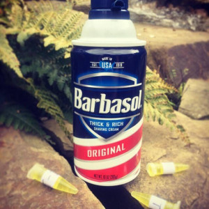 Barbasol shaving can with DNA – Jurassic Park (1993)