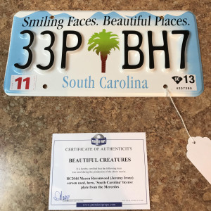 Ravenwood's(Jeremy Irons) screen used license plate from the Mercedes – Beautiful Creatures (2013)