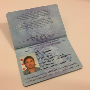 Gerry Lane’s passport – World War Z (2013)