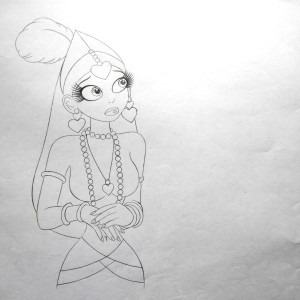 Original animation drawing – The Thief and the Cobbler (1993)