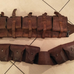 2 x Leather Bandoliers