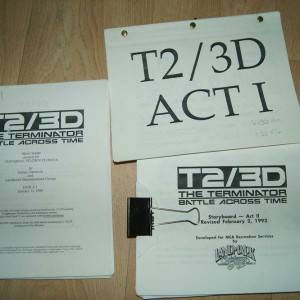 T2-3D storyboards original version of the show – T2 3-D: Battle Across Time (1996)