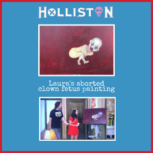 Laura's screen used aborted clown fetus painting – A Holliston Halloween (2017)