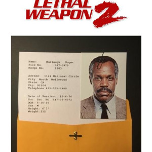 Roger Murtaugh Police File Prop – Lethal Weapon 2 (1989)