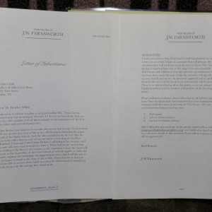 Production Letter of Inheritance – Texas Chainsaw (2013)