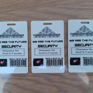 Cyberdyne Systems security guard security pass – T2 3-D: Battle Across Time (1996)