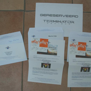 Dutch Premiere invitation tickets – Terminator Genisys (2015)