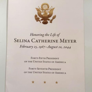 Selina's funeral program – Veep (2012)