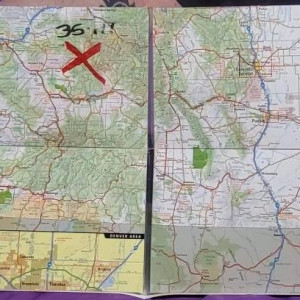 Sam's map with coordinates – Supernatural (2005)
