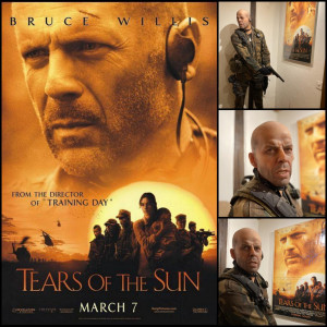 Life Size Silicon Bruce Willis with Hero signature Outfits. – Tears of the Sun (2003)