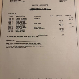 Motel Receipt – Schitt's Creek (2015)