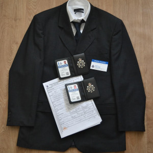 Wessex Police warrant ids and General Enquires business card – Broadchurch (2013)