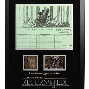 storyboard and fur of ewok teeboo – Star Wars: Episode VI - Return of the Jedi (1983)
