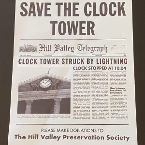 Save The Clock Tower Flyer – Back to the Future (1985)