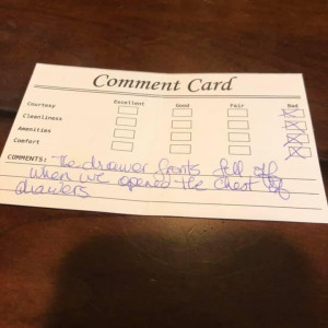 Motel Comment Card – Schitt's Creek (2015)
