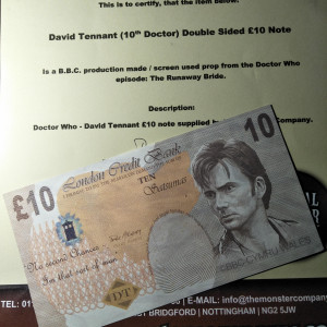 David Tennant Ten (Satsumas) Pound £10 Note. – Doctor Who (2005)