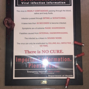 Screen used infection notice – 28 Days Later (2002)