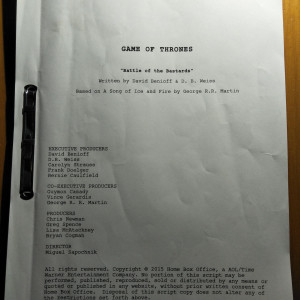 Production Script – Game of Thrones (2011)