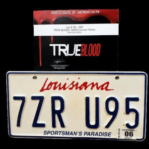 Production used license plate – True Blood (2008)
