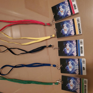 Name badges worn at the Stark Expo – Iron Man 2 (2010)