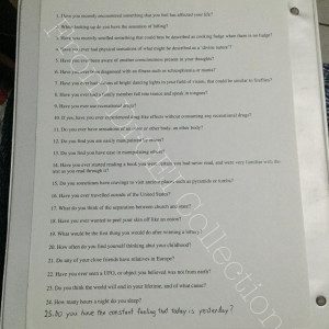 List of Artifact Questions – Warehouse 13 (2009)