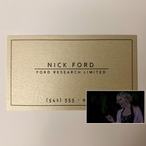 Nick Ford's Business Card – Bates Motel (2013)