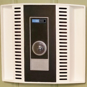 HAL 9000 unit in the rotating hallway – 2001: A Space Odyssey (1968)