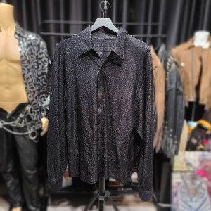 Joe Exotic's Screen Worn Black Sequin Shirt