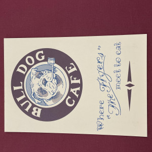 Prop menu from “The Bulldog Cafe” with PropStore COA – The Rocketeer (1991)