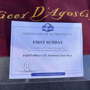 Nicholas Turturro’s (“Officer D’Agostino) Directors Chairback – First Sunday (2008)
