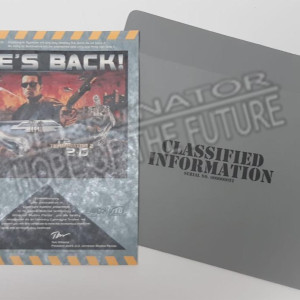 Terminator 2 3D Look JTB Tour Certificate – T2 3-D: Battle Across Time (1996)