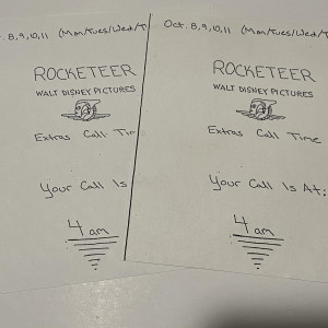 Production materials for Extras on “The Rocketeer” – The Rocketeer (1991)