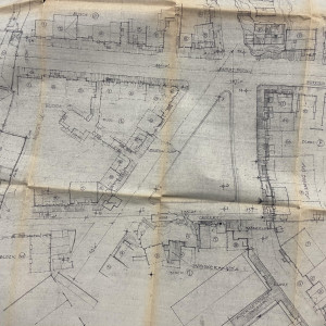 Production created blueprint for “Five Points Complex” – Gangs of New York (2002)