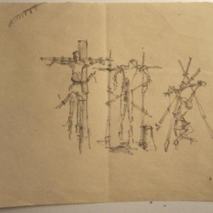 Hand Drawn One Of A Kind Drawing – The Railway Man (2013)