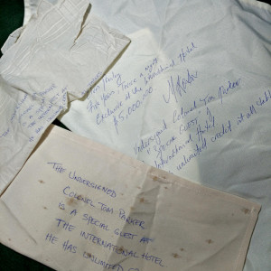 Handwritten Linen Col. Tom Parker Contracts – Elvis (2022)