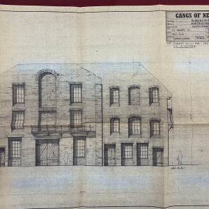 Production created blueprint “Five Points” building – Gangs of New York (2002)