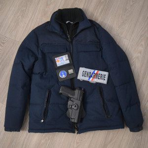 French Gendarmerie id card medal and wallet